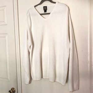 Ivory 100% Cotton Long Sleeve Sweater